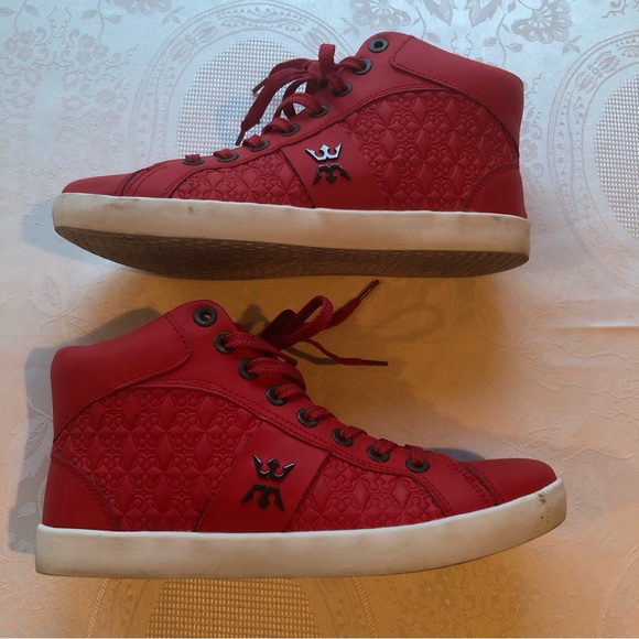 Miggy Vintage Red High-Top Sneakers Men’s Size 9 Lace-Up Life-Style Casual Shoes - Picture 1 of 16